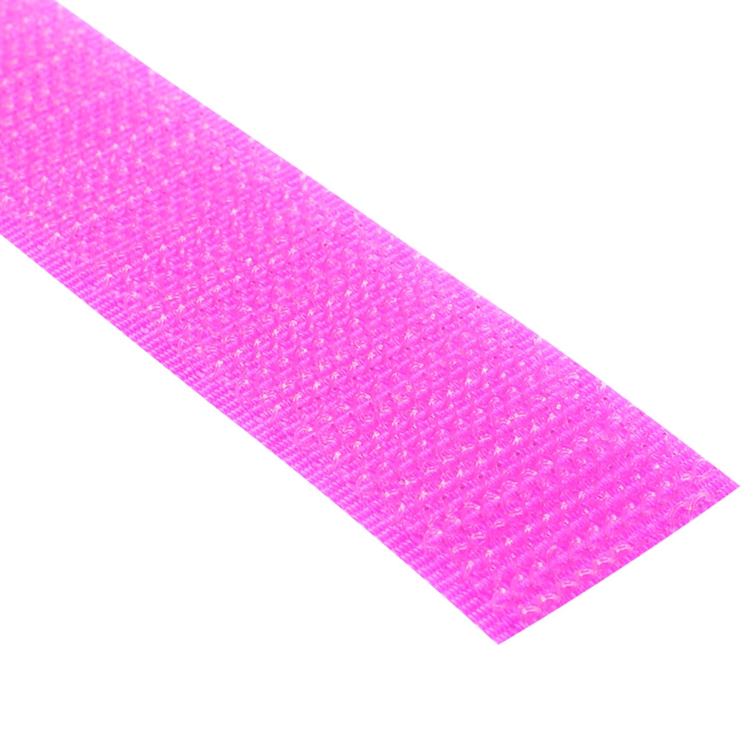 KLEBESHOP24 nastro a strappo per cucire – parte maschio, 20 mm x 8 m, rosa fluo