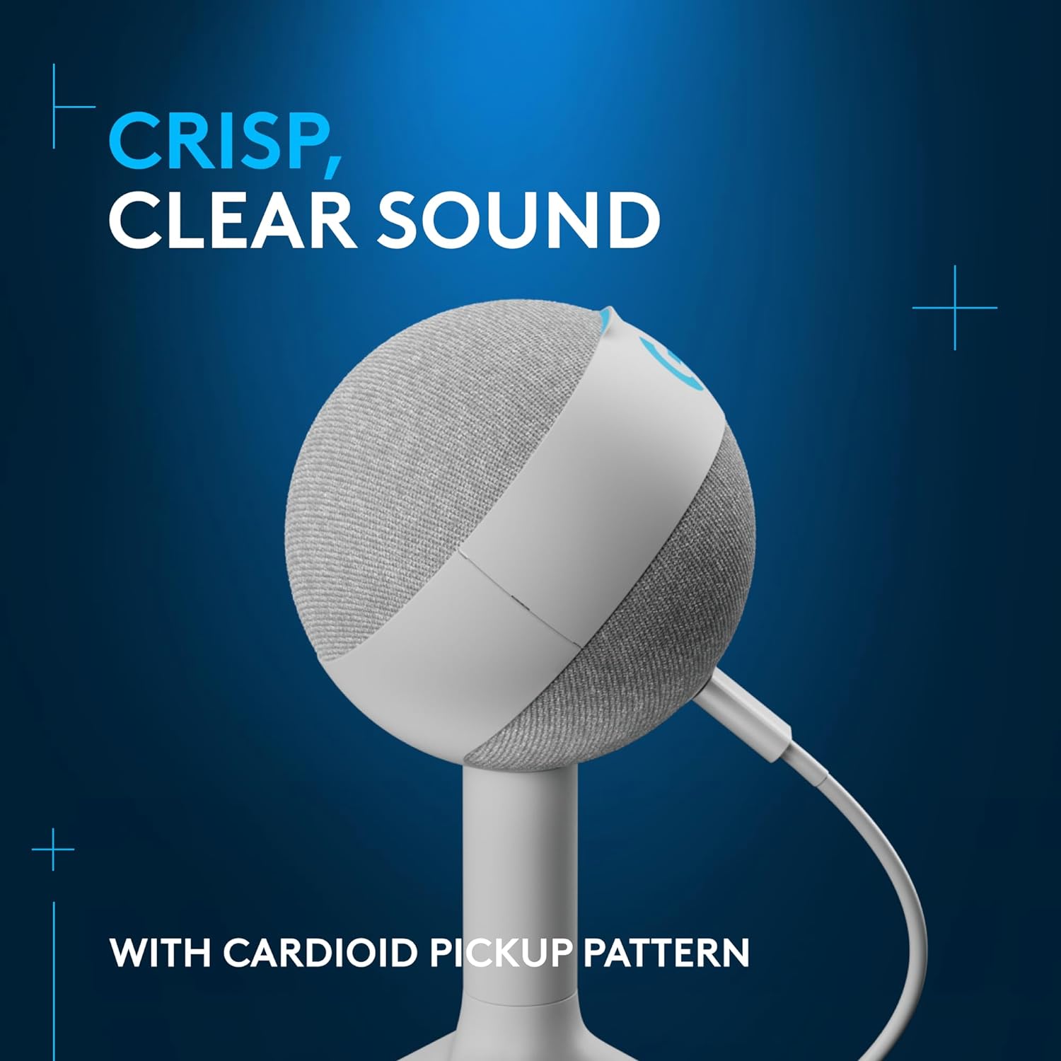 Thumbnail 2 de Logitech G Yeti Orb Condenser RGB USB Gaming Microphone with LIGHTSYNC (White)