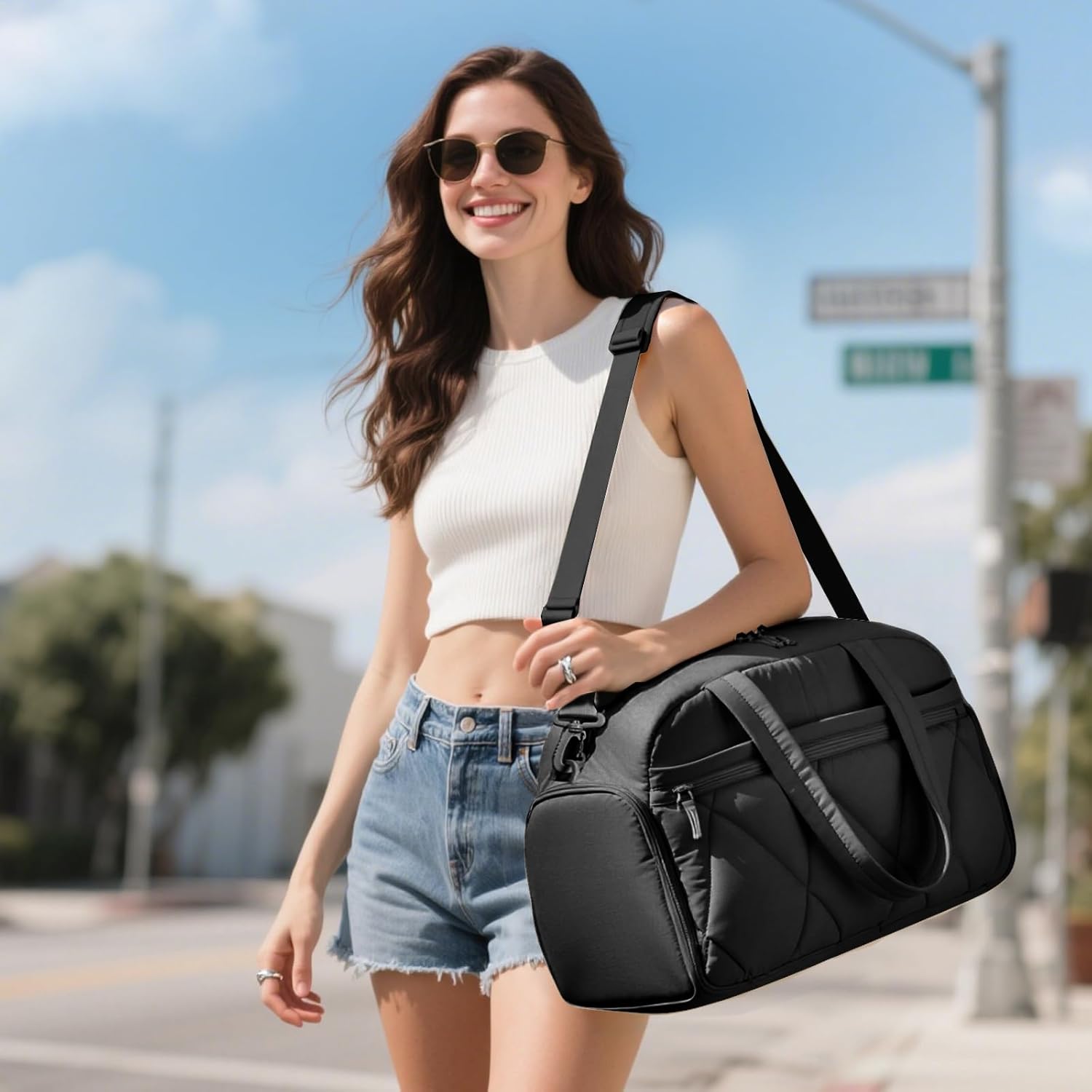 Detalle 2 de Lekespring Weekend Overnight Bag 25L waterproof holdall