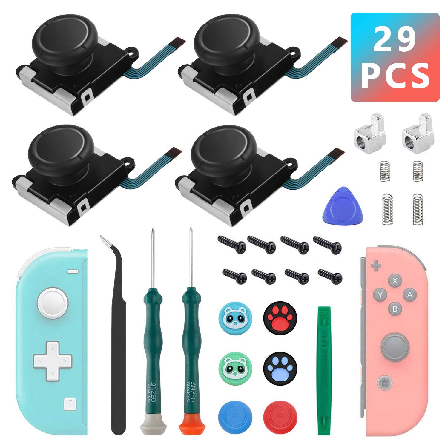 Detalle de LONANDY 4 Pack Joycon Joysticks Replacement Kit for Nintendo Switch Family