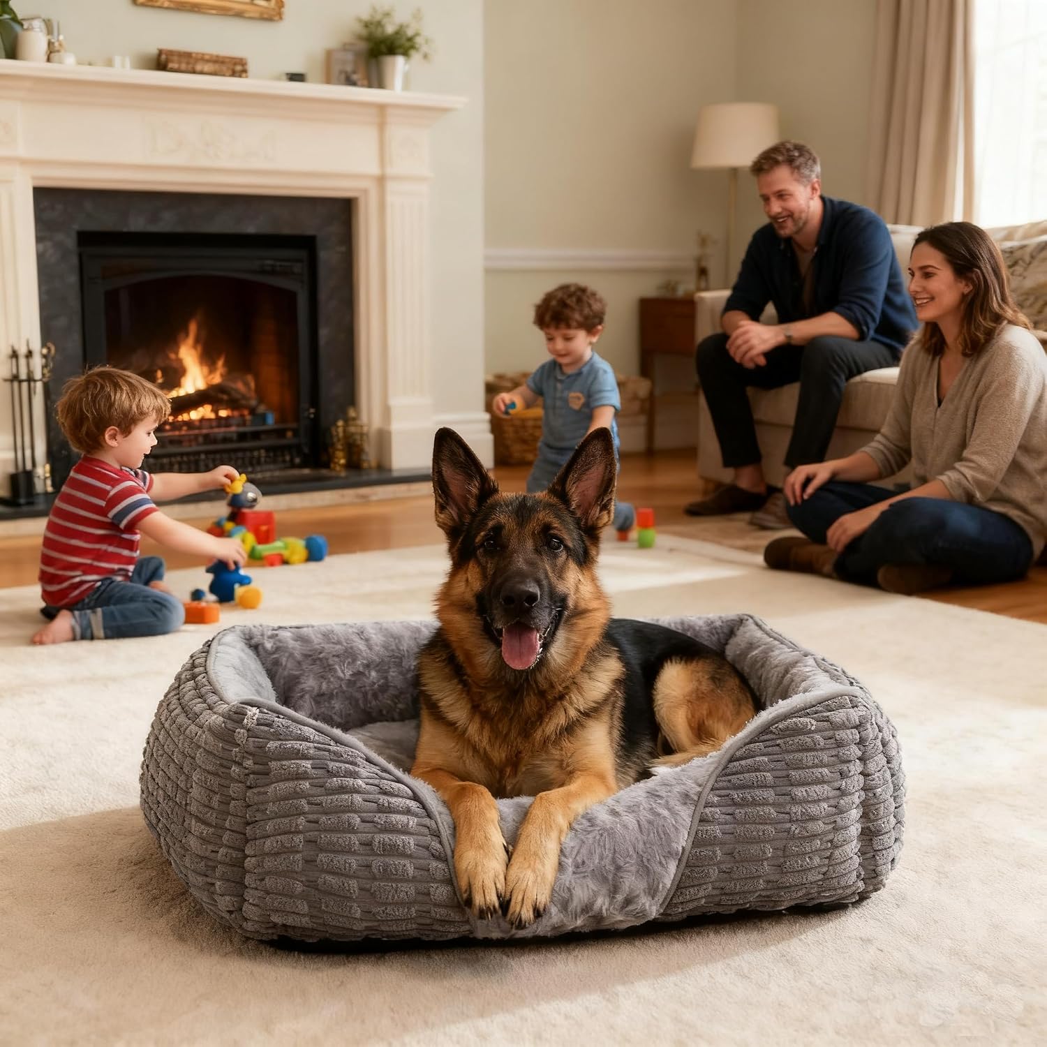 Thumbnail 6 de Heymamba Extra Large Dog Bed XL 89x64x23CM