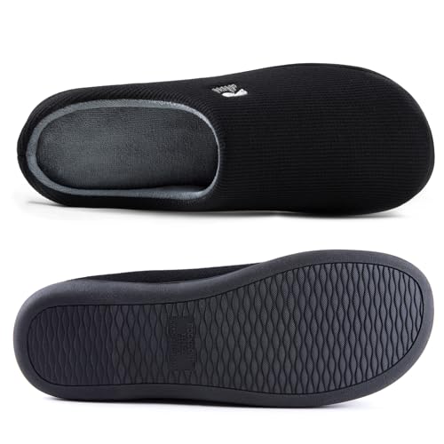 Detalle de RockDove Chausson en mousse à mémoire de forme pour homme — 42/43 EU, Noir/Gris