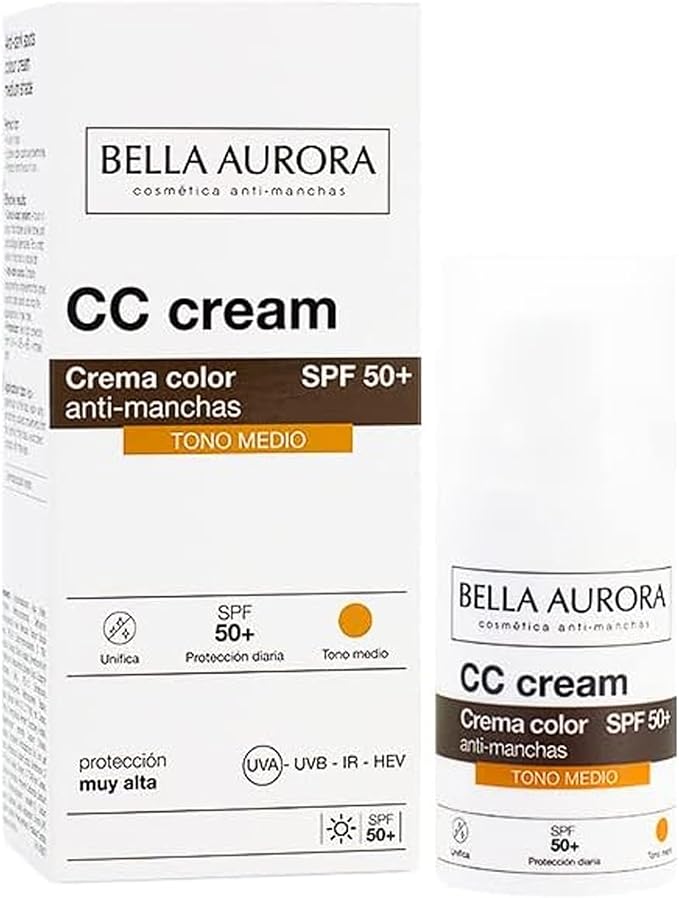 BELLA AURORA CC Cream Antimanchas SPF50+ 🌞 Tono Medio