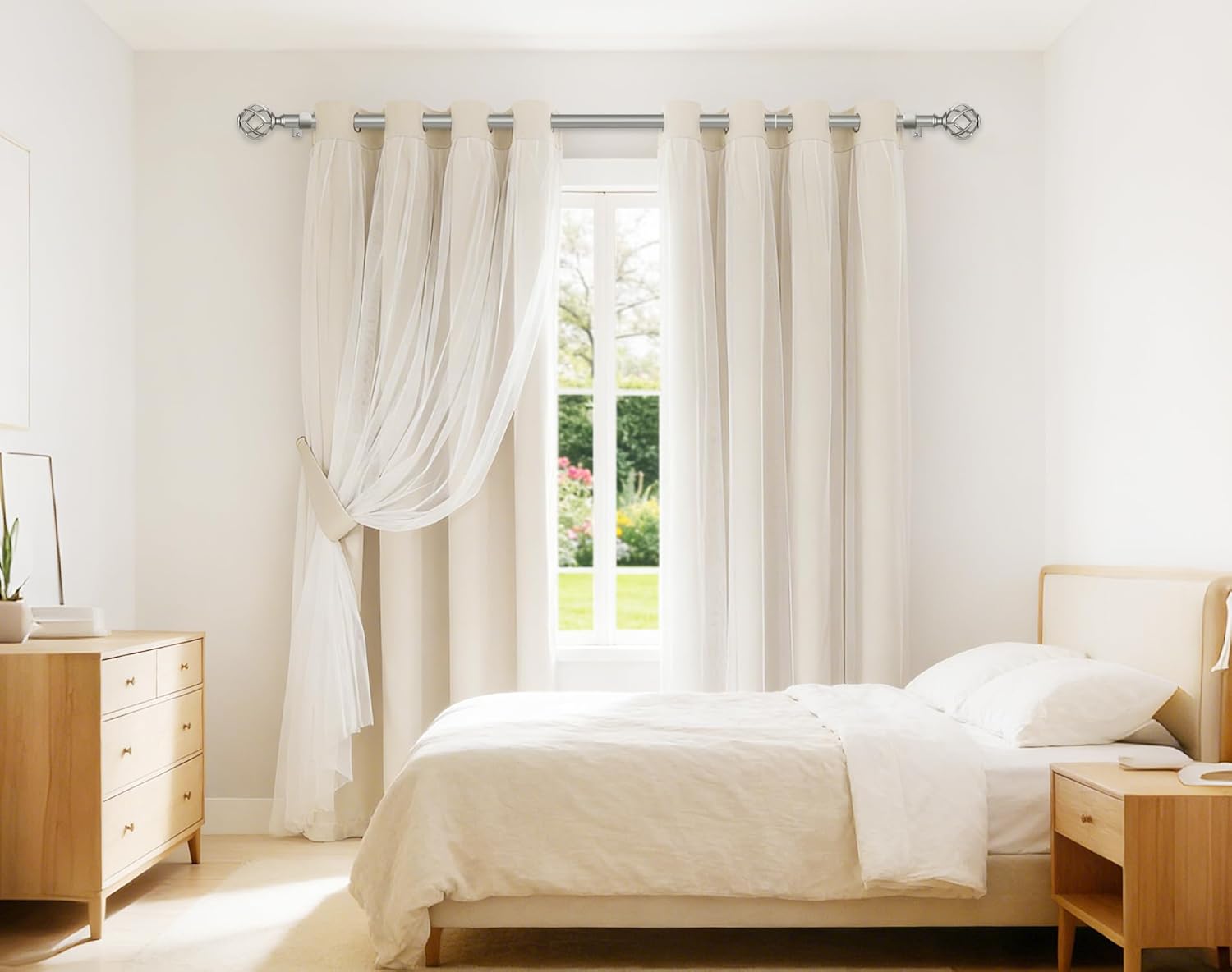 Thumbnail 2 de USFOOK Curtain Rods for Windows 48–84" ⌚📐