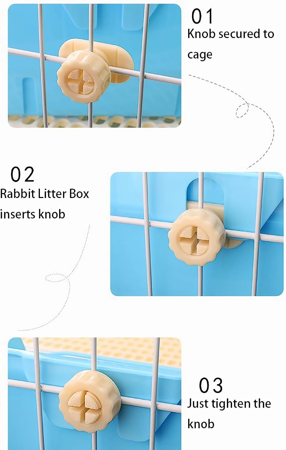 Detalle de Rabbit Litter Box Premium Steel Mesh 1 Large ๐