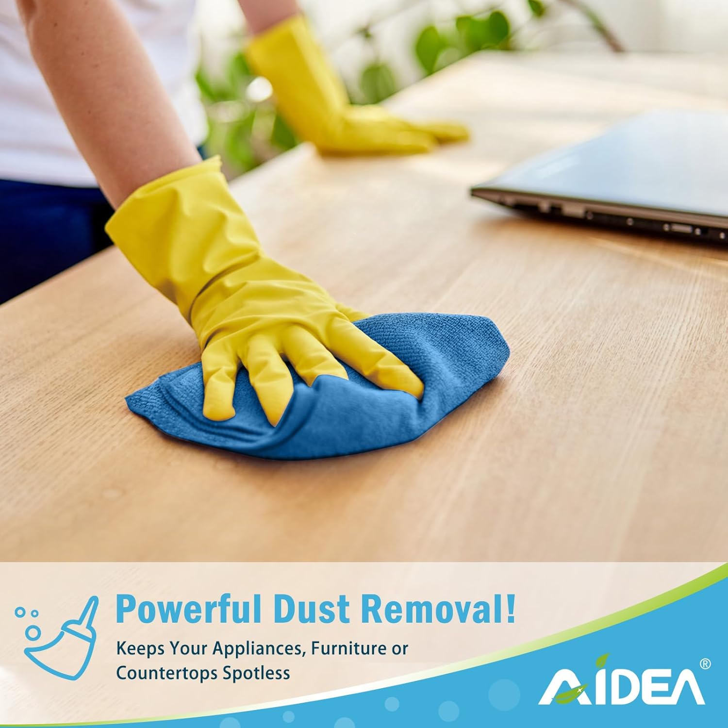 Thumbnail 2 de AIDEA Microfibre Cloth Pack of 50 – 30 x 30 cm, lint-free, multi-use cleaning cloths