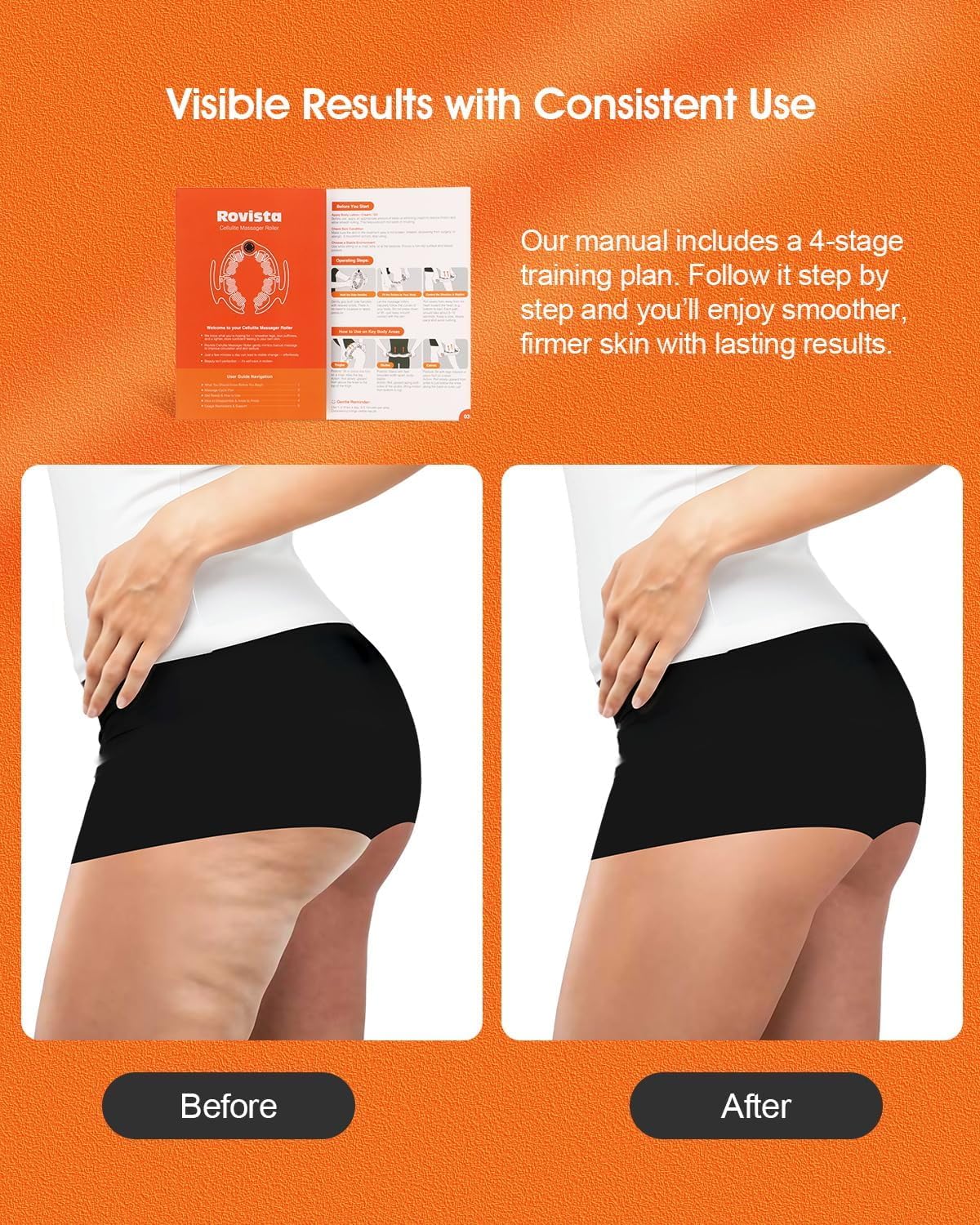 Detalle 2 de Rovista CA-Cellulite Manual Massage Roller with Detachable Handles