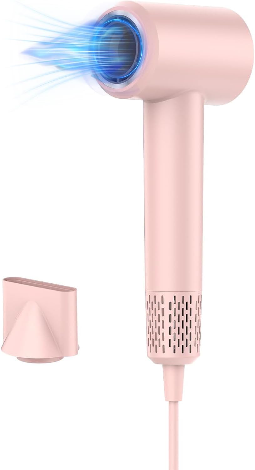 Detalle de LKV Asciugacapelli Phon Capelli Ionico Professionale Rosa – Asciugatura rapida e styling delicato