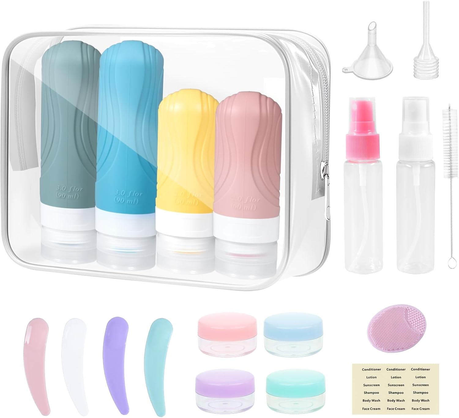 Detalle de Carehabi Reiseflaschen Set 90/60 ml