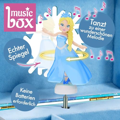 Thumbnail 2 de CRAZE Music Box Princess – Spieluhr, Schmuckkästchen mit drehender Prinzessin, Spiegel und Geheimgeld