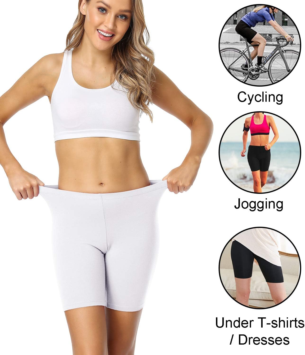 Thumbnail 4 de wirarpa Women's Cotton Boy Shorts Underwear: Anti-Chafing, Soft, 4-Pack
