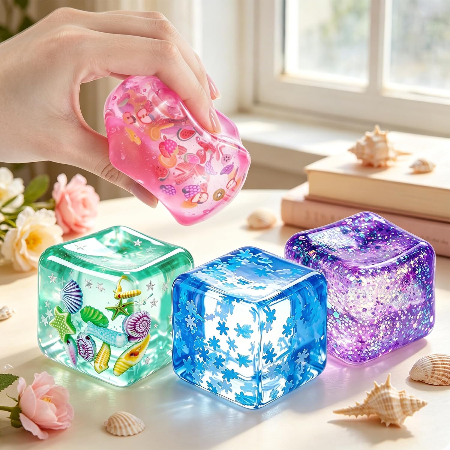 Thumbnail 4 de Cube Stress Balls 4-Piece Set