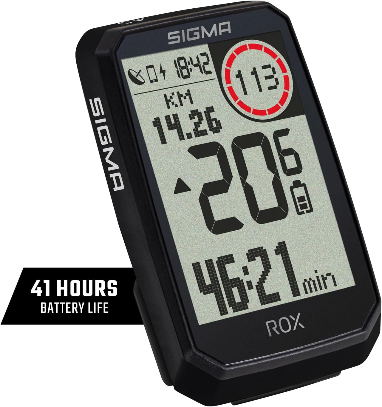 Detalle de SIGMA ROX 4.0 Endurance Black : GPS vélo avec 41 h d’autonomie et guidage re-routing