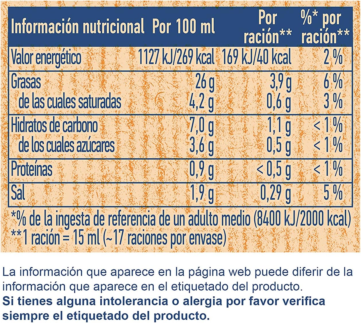 Detalle de Hellmann's Salsa Brava Bocabajo 250ml Pack de 8 🌶