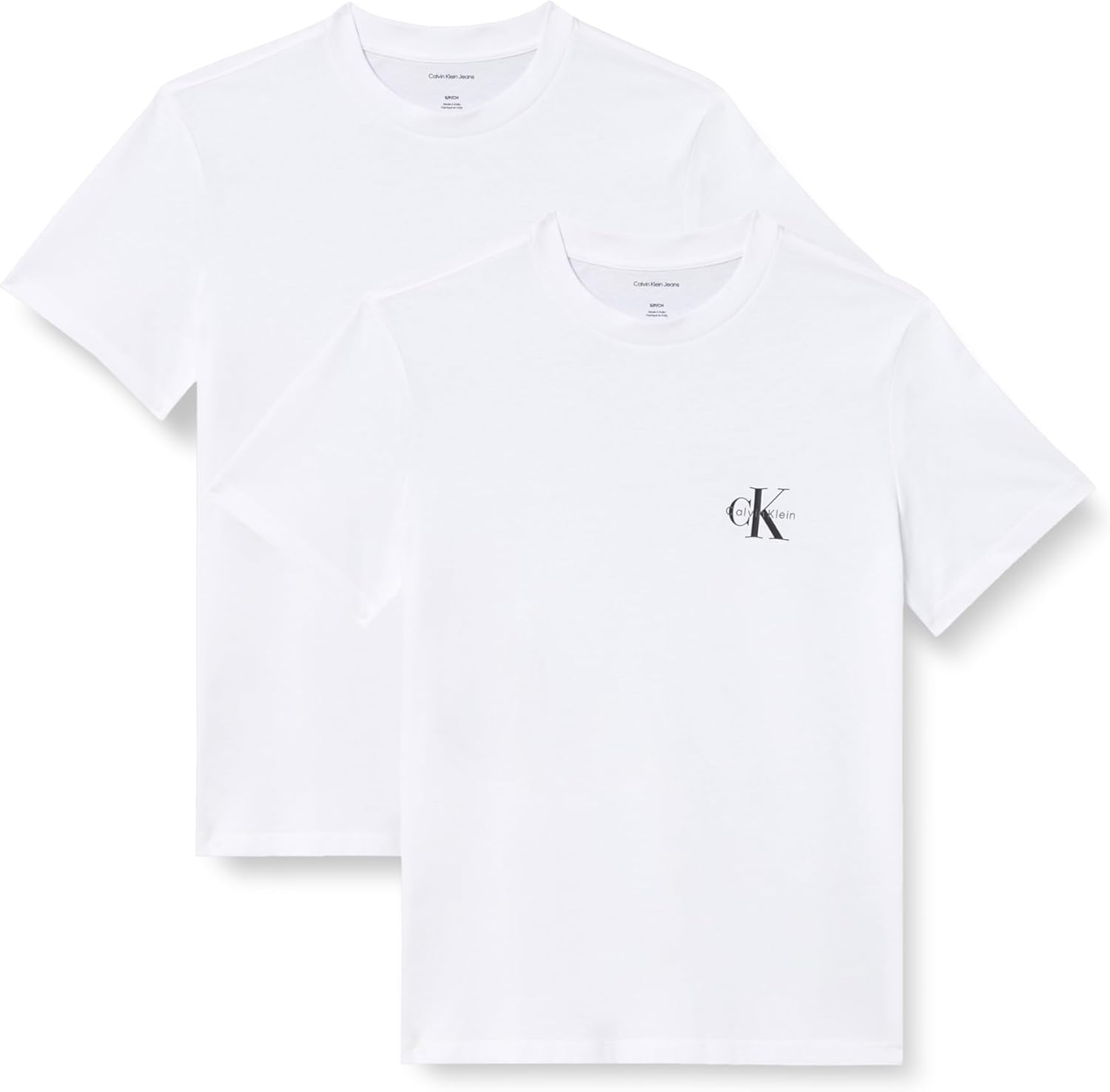 Thumbnail 2 de Calvin Klein Donna T-Shirt Maniche Corte Confezione da 2 Logo Tee con Scollo Rotondo