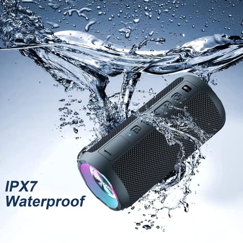 Detalle 2 de Ortizan X10P Altavoz Bluetooth Potente, IPX7, 30H y Luz LED 🔊