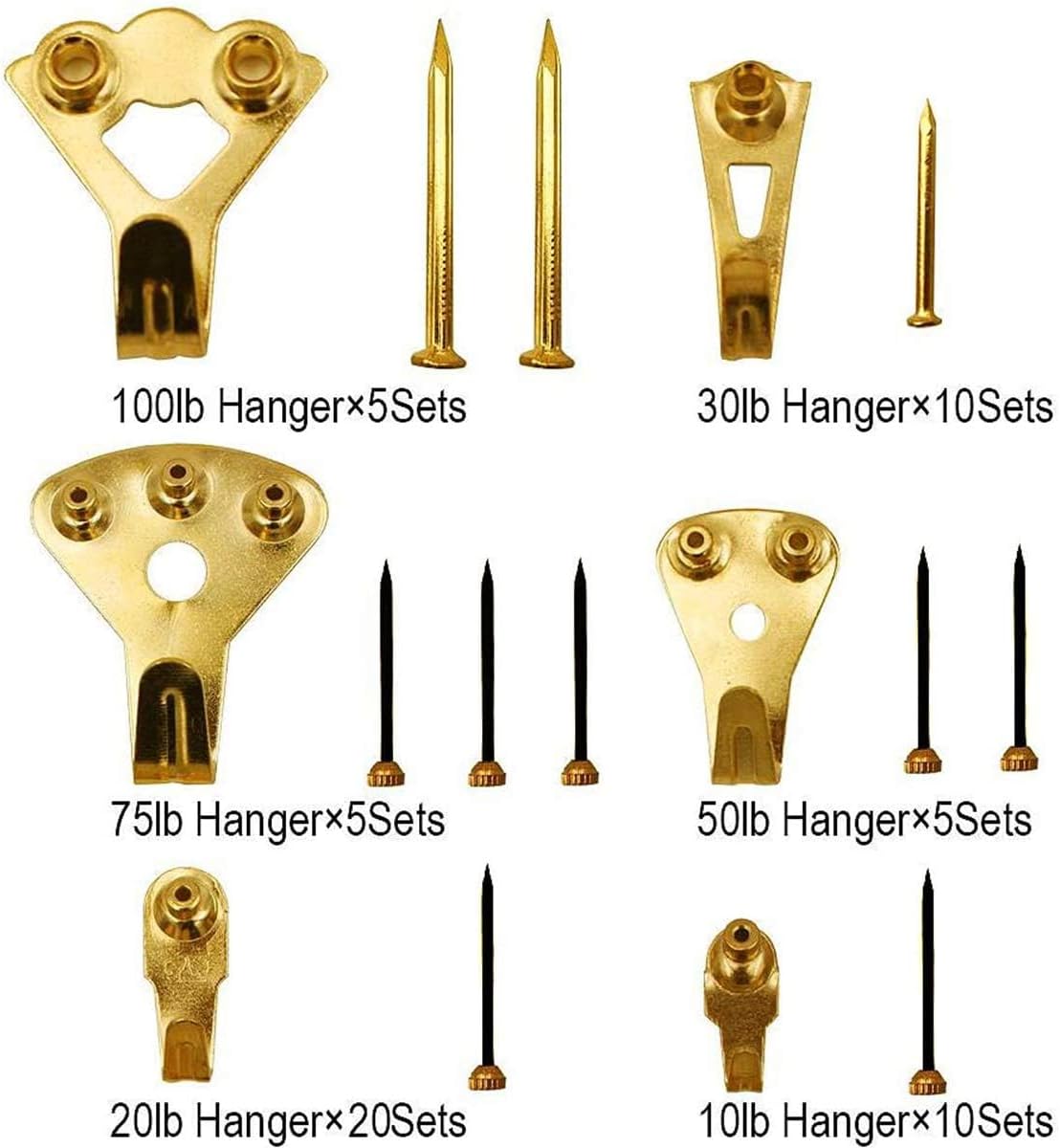 Detalle de Picture hanging kit, 130 piece heavy duty