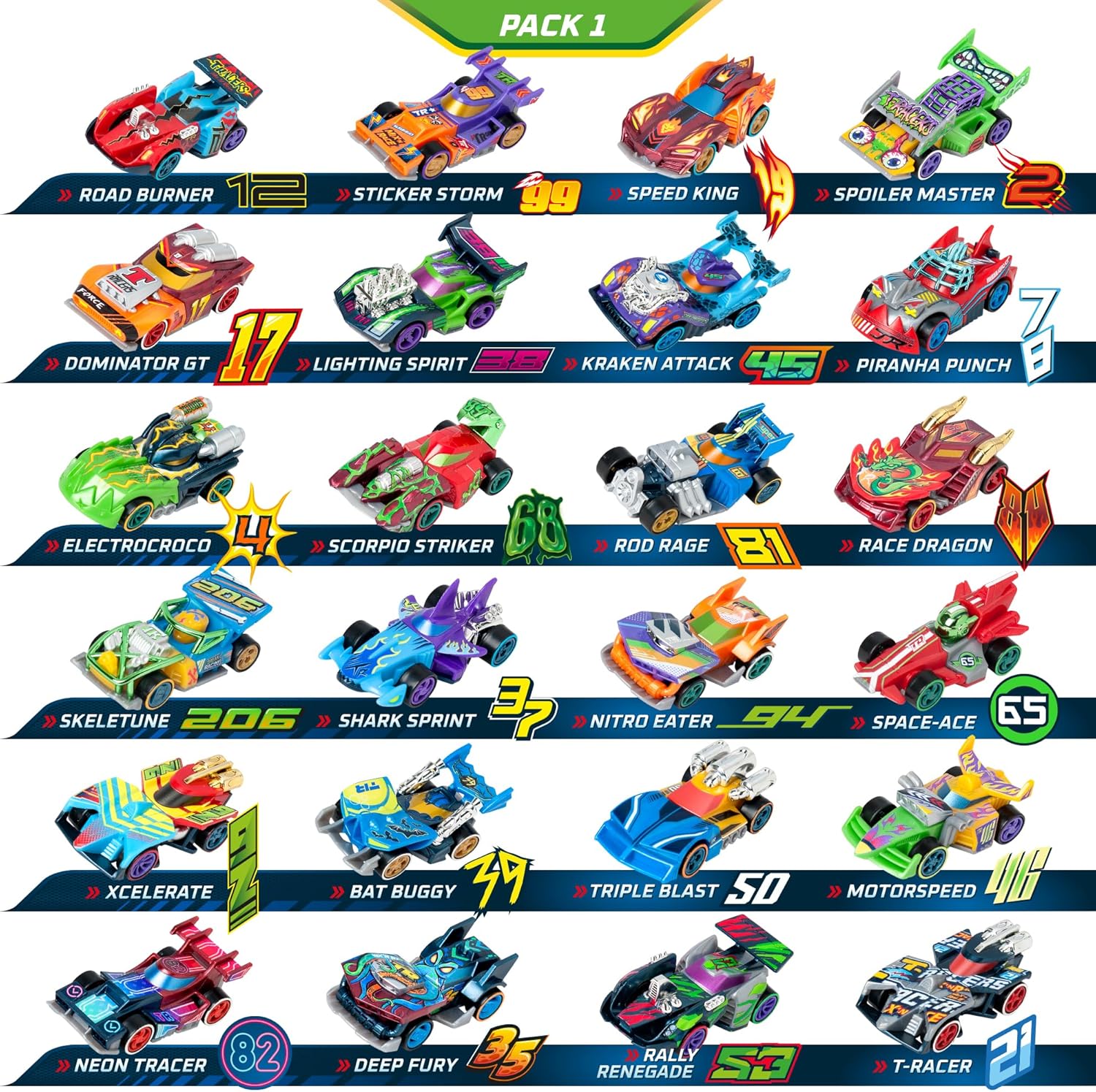 Detalle de T-Racers Mix ´N Race – Collection de 10 Voitures à Collectionner