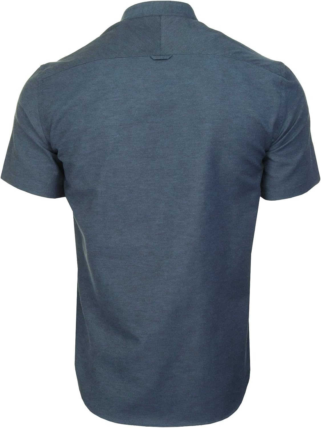 Thumbnail 2 de Xact Men’s Short Sleeve Grandad Collar Oxford Shirt – Slim Fit, Cotton-Blend Smart Casual