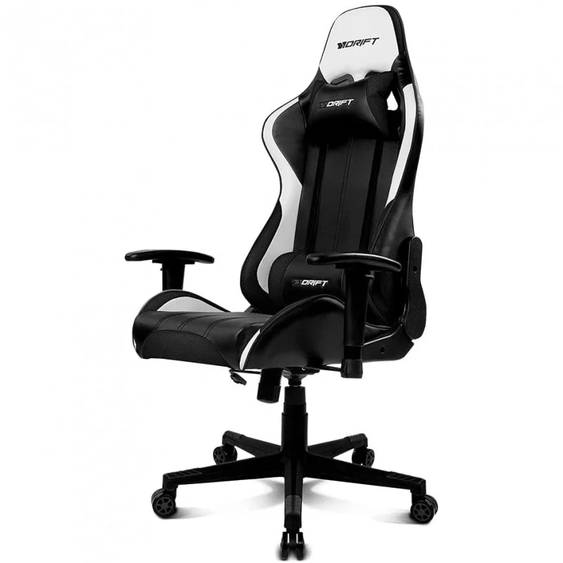 Detalle 2 de Drift DR175 Carbon: Silla Gaming Negra/Blanca para sesiones largas