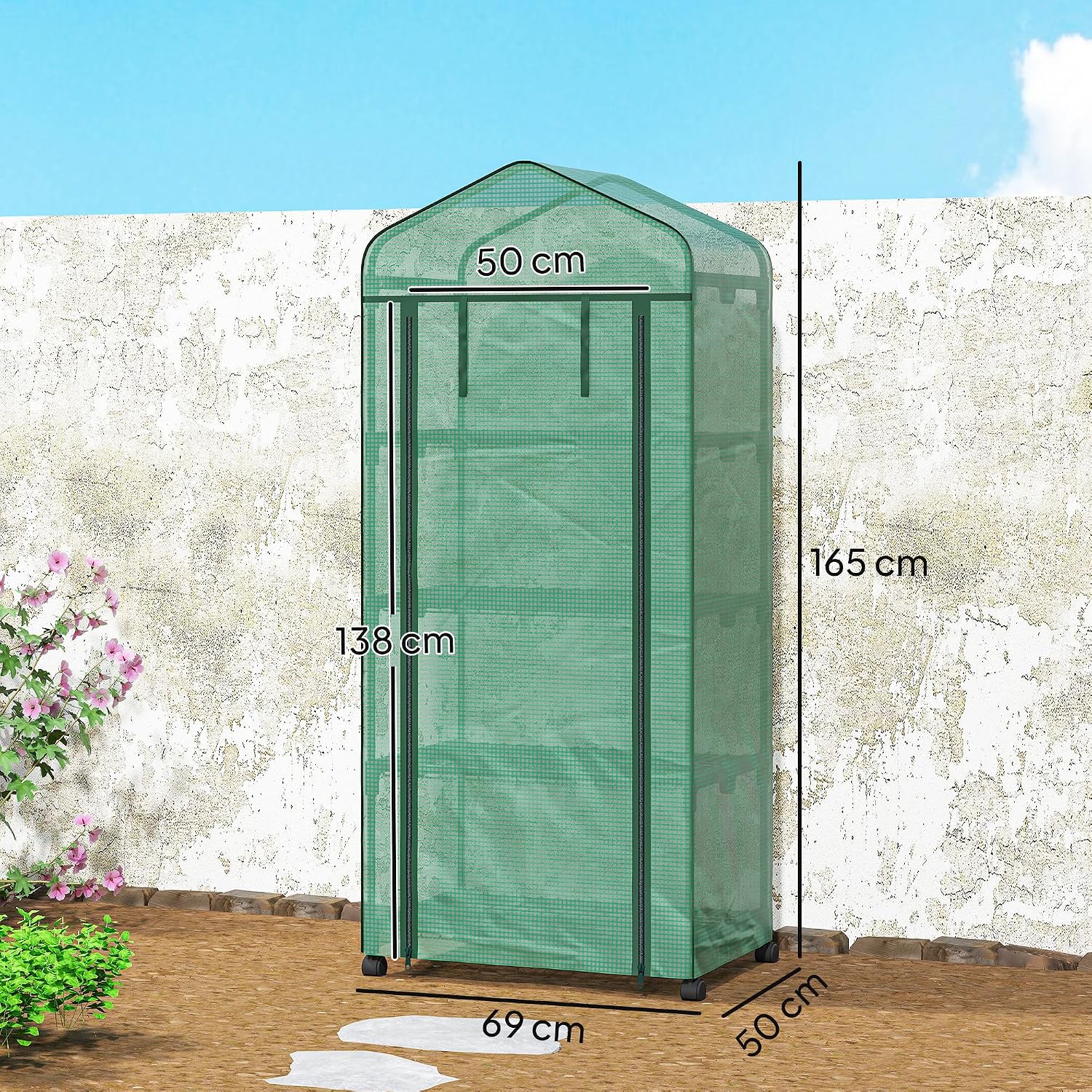 Thumbnail 6 de Outsunny Invernadero 70x50x165 cm para terraza