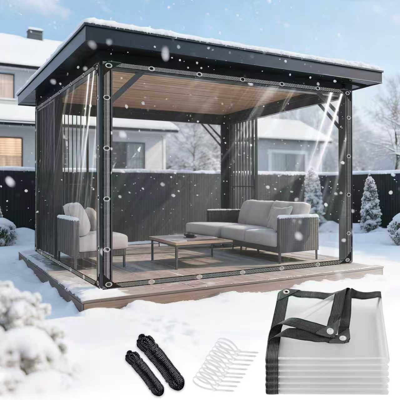 Thumbnail 6 de Clear Tarpaulin PVC 3m x 4m