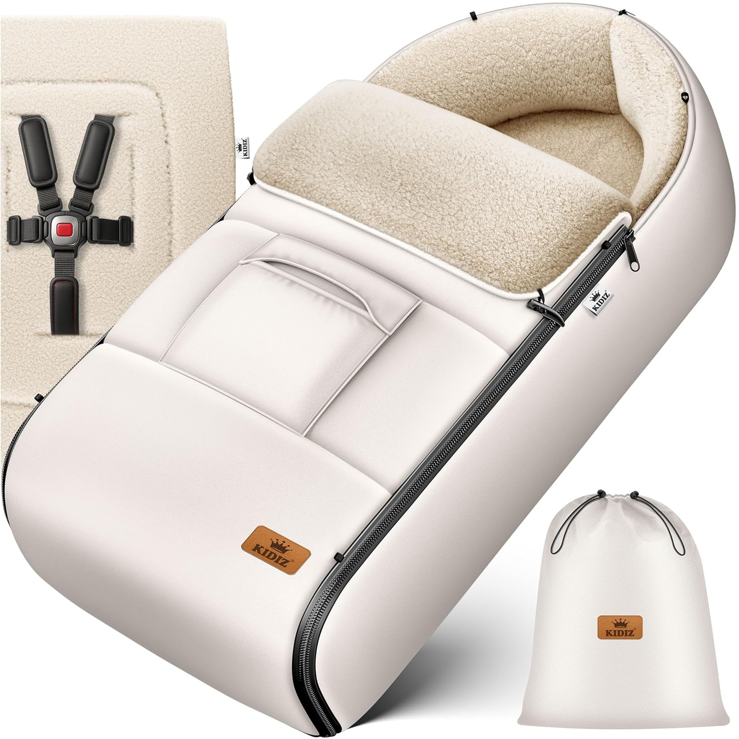 Detalle de Kidiz Babyfußsack Winterfußsack Beige