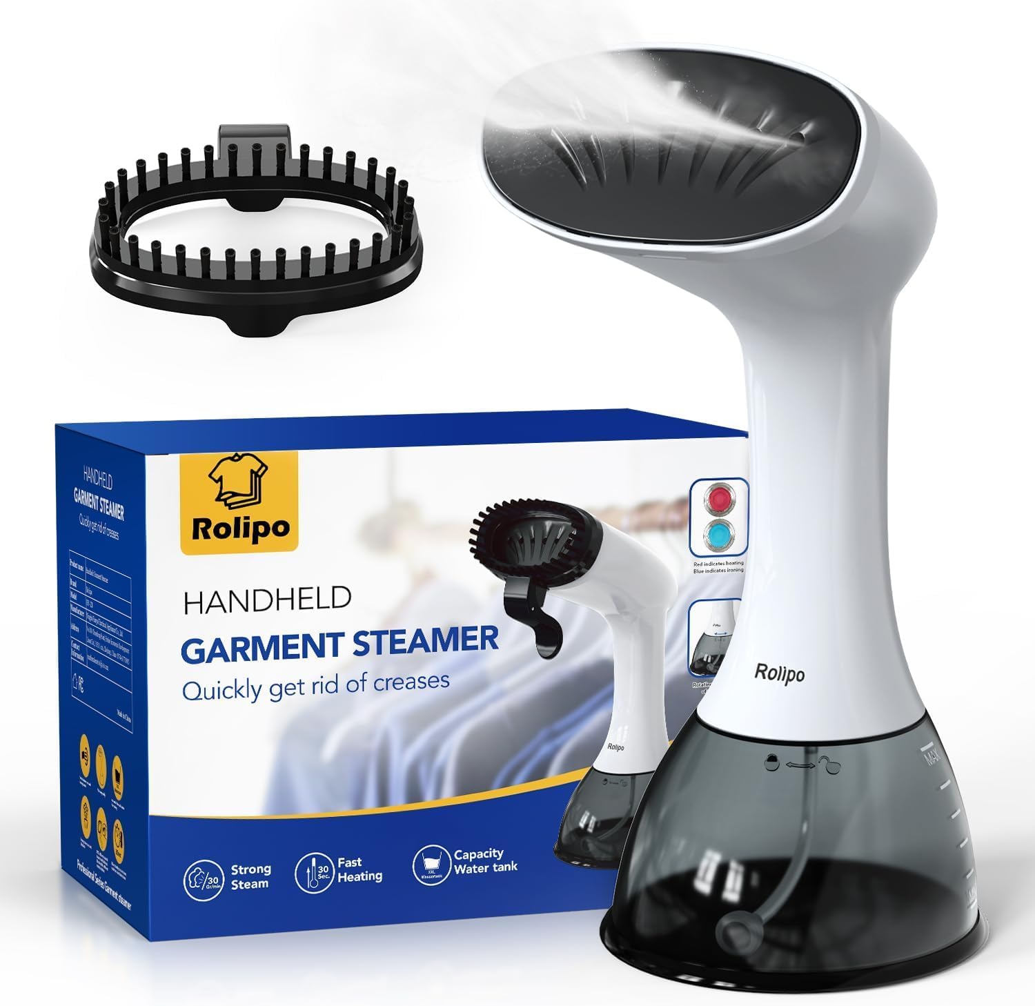 Detalle de Rolipo Steamer 1350W clothes wrinkle remover