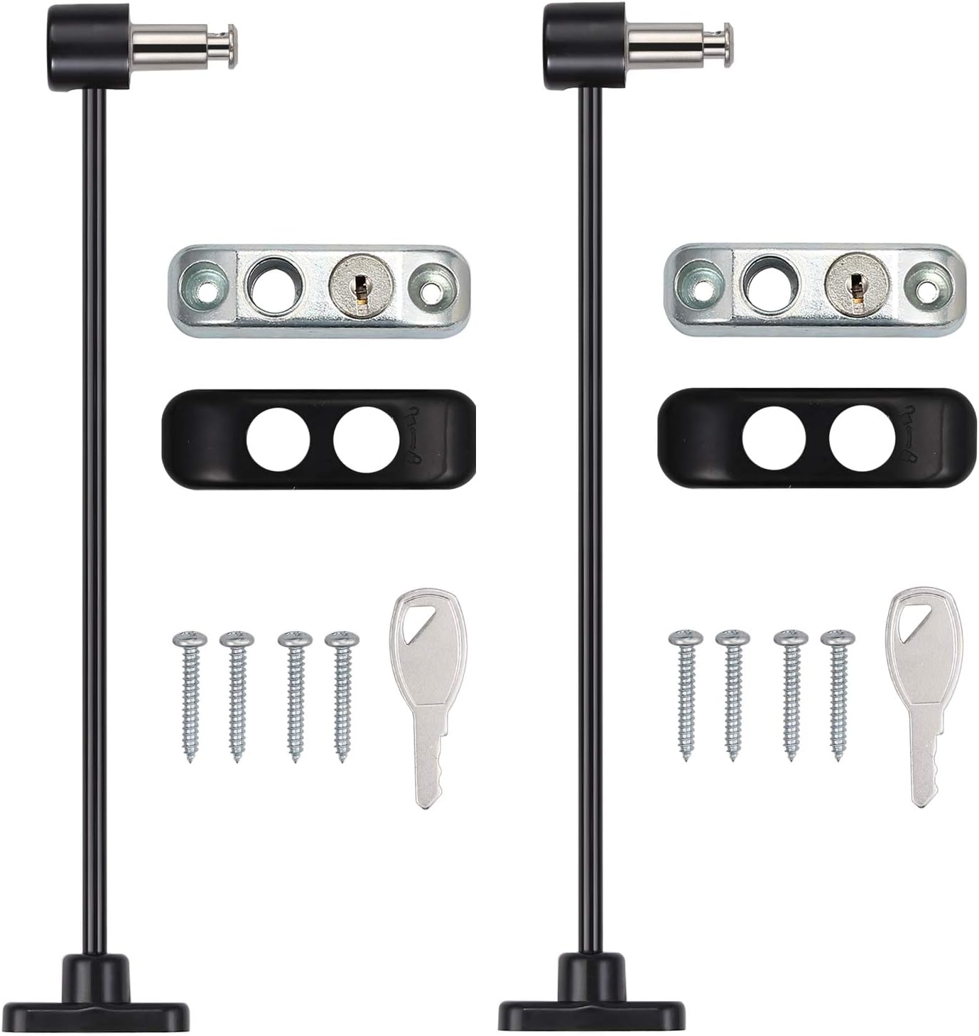 Thumbnail 5 de Neoteck window restrictor cable lock set (Black, 2 pcs) with key for child safety