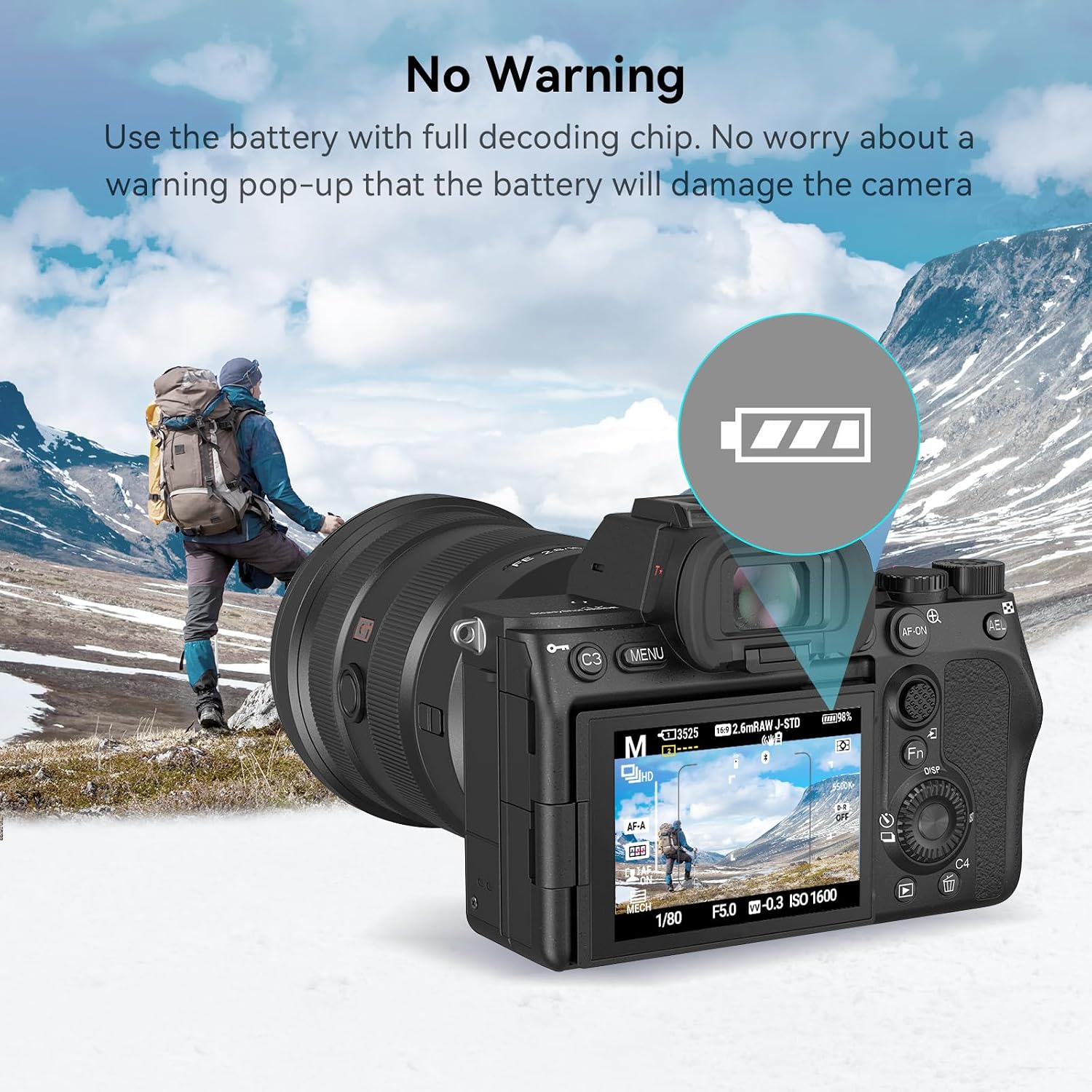 Detalle de SMALLRIG Dummy Battery Power Supply Adapter Kit für Sony NP-FZ100 Kameras (u. a. α6600, α9 II, α7 III, FX3) – 4269B