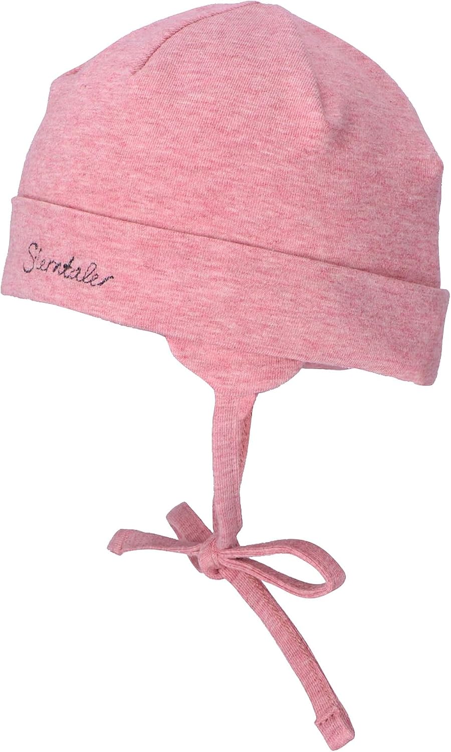 Detalle 2 de Sterntaler OCS Beanie mit Umschlag – Bio-Melange-Mütze mit Ohrenklappen und Bindeband für Babys