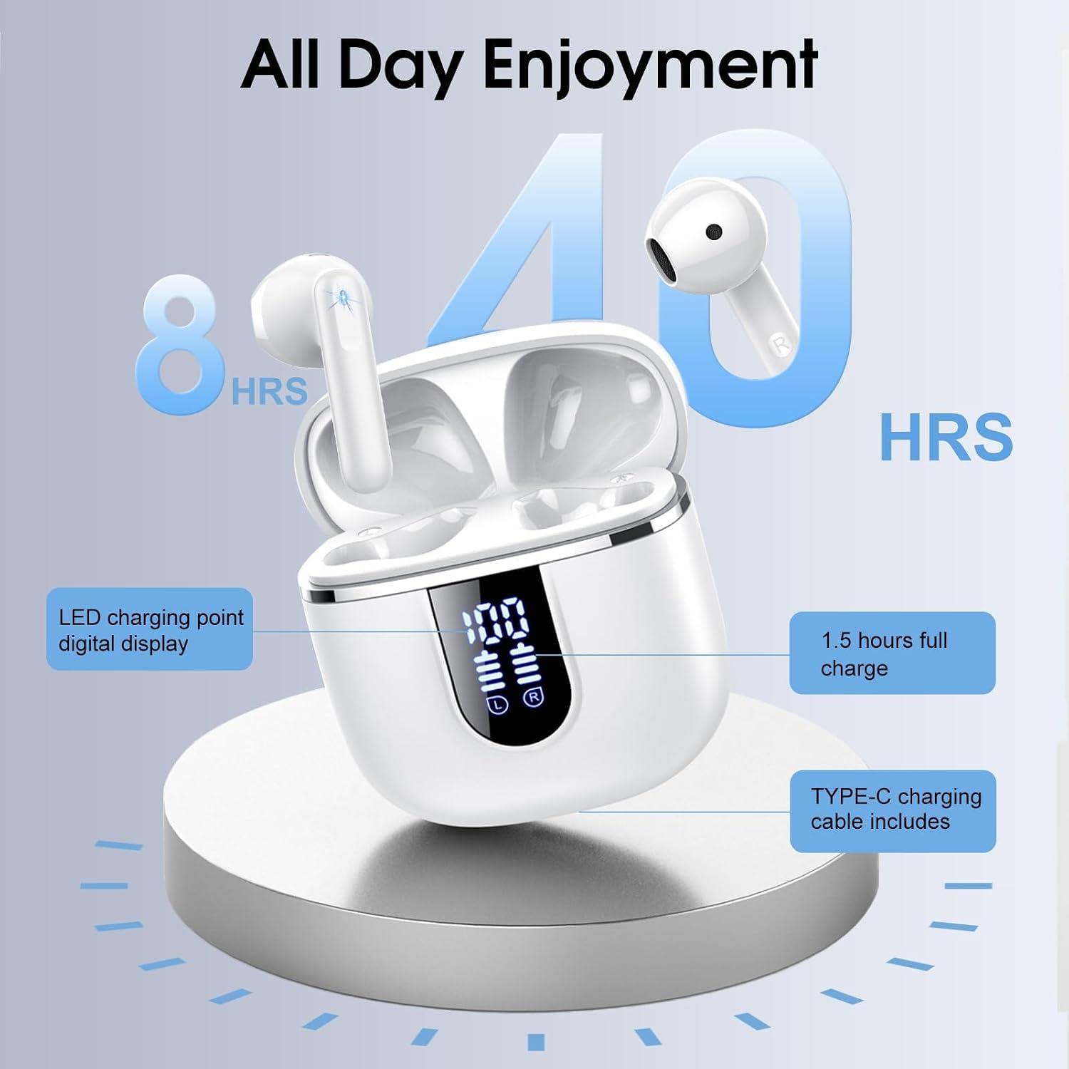 Thumbnail 3 de Cillso Wireless Earbuds Bluetooth 5.4