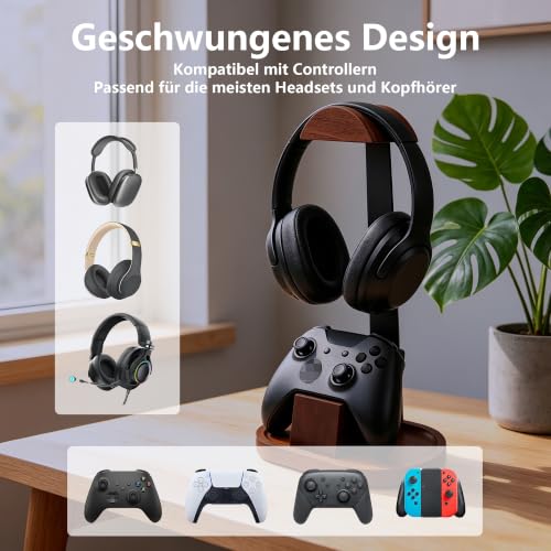Detalle de Headset-Halterung Tisch DGVOOSX | Kopfhörerständer mit Gaming Controller Halter