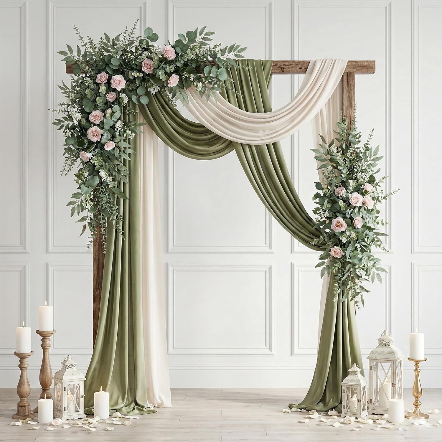 Detalle de Lovemoon 130 Pcs Artificial Eucalyptus Stems Bulk – 5 Styles for DIY Bouquets & Decor