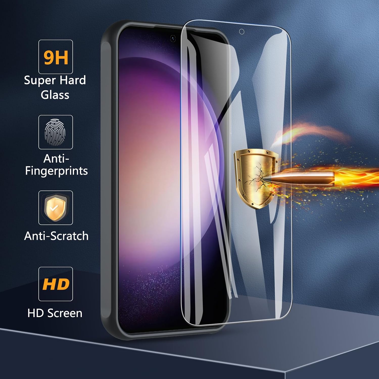 Detalle 2 de Hensinple Samsung S23 FE Case with 9H Glass