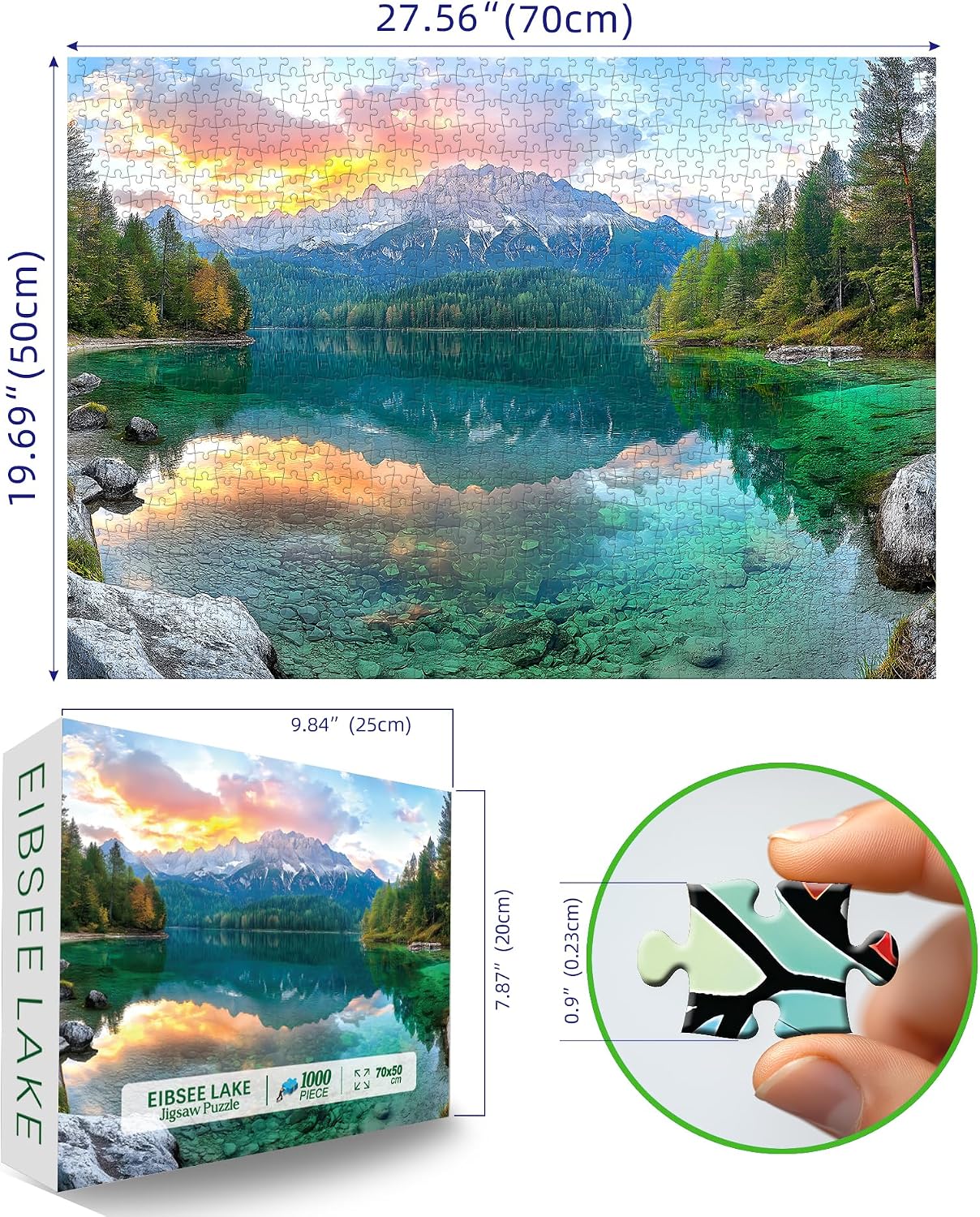 Detalle de Eibsee Lake 1,000-Piece Jigsaw Puzzle