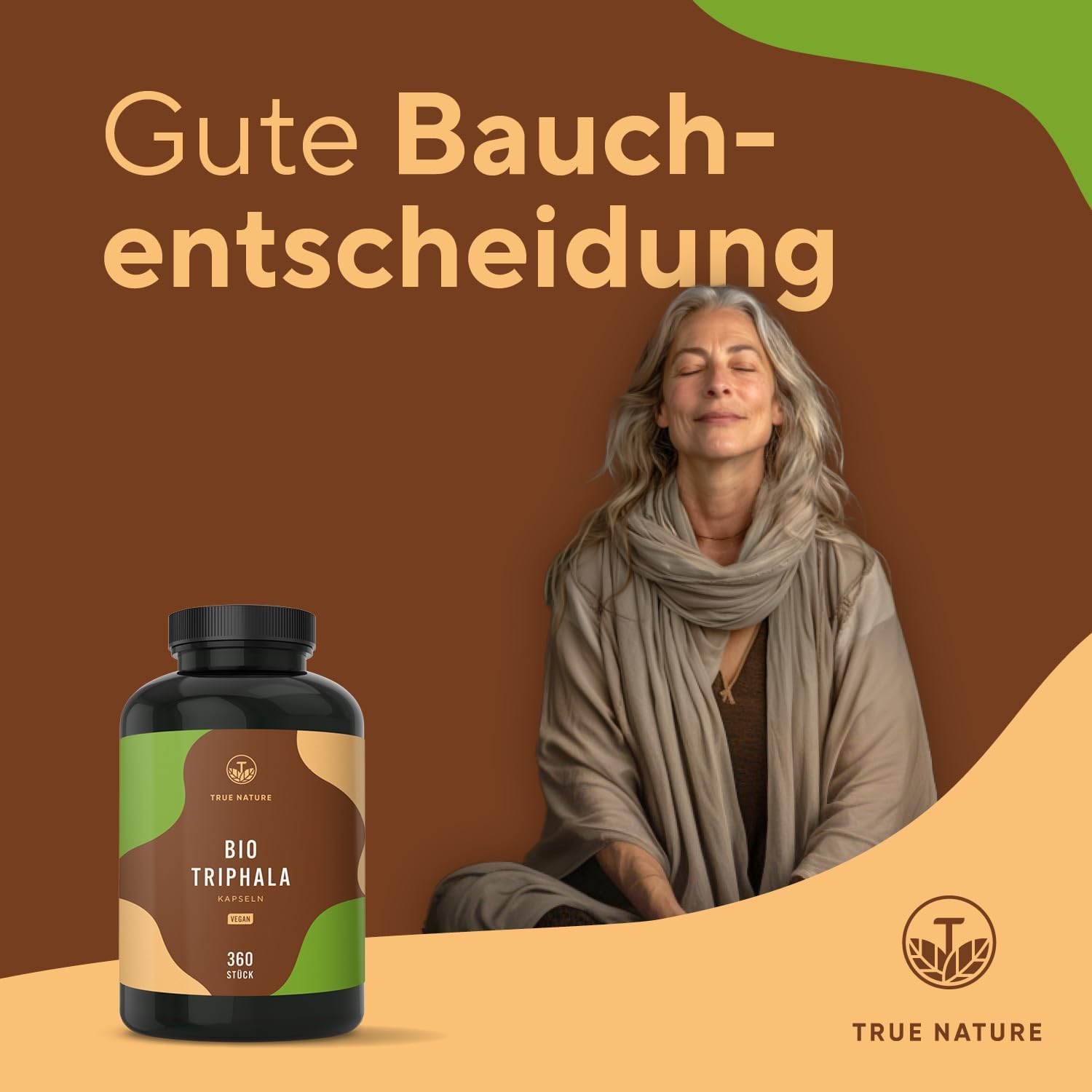 Detalle 2 de TRUE NATURE Bio Triphala 360 Kapseln 2.000mg 💊