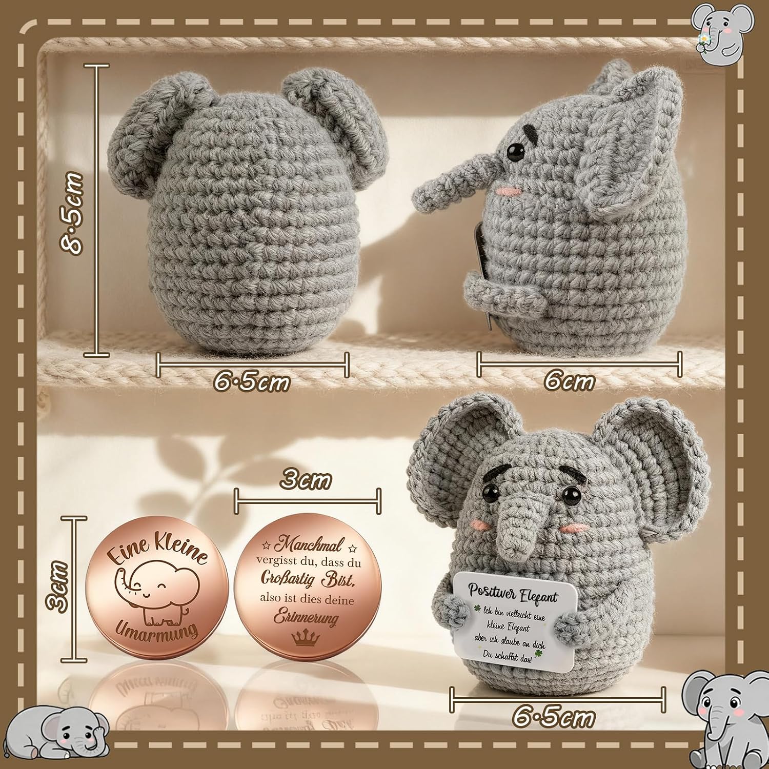 Detalle de Giftota Pocket Hug Elefant