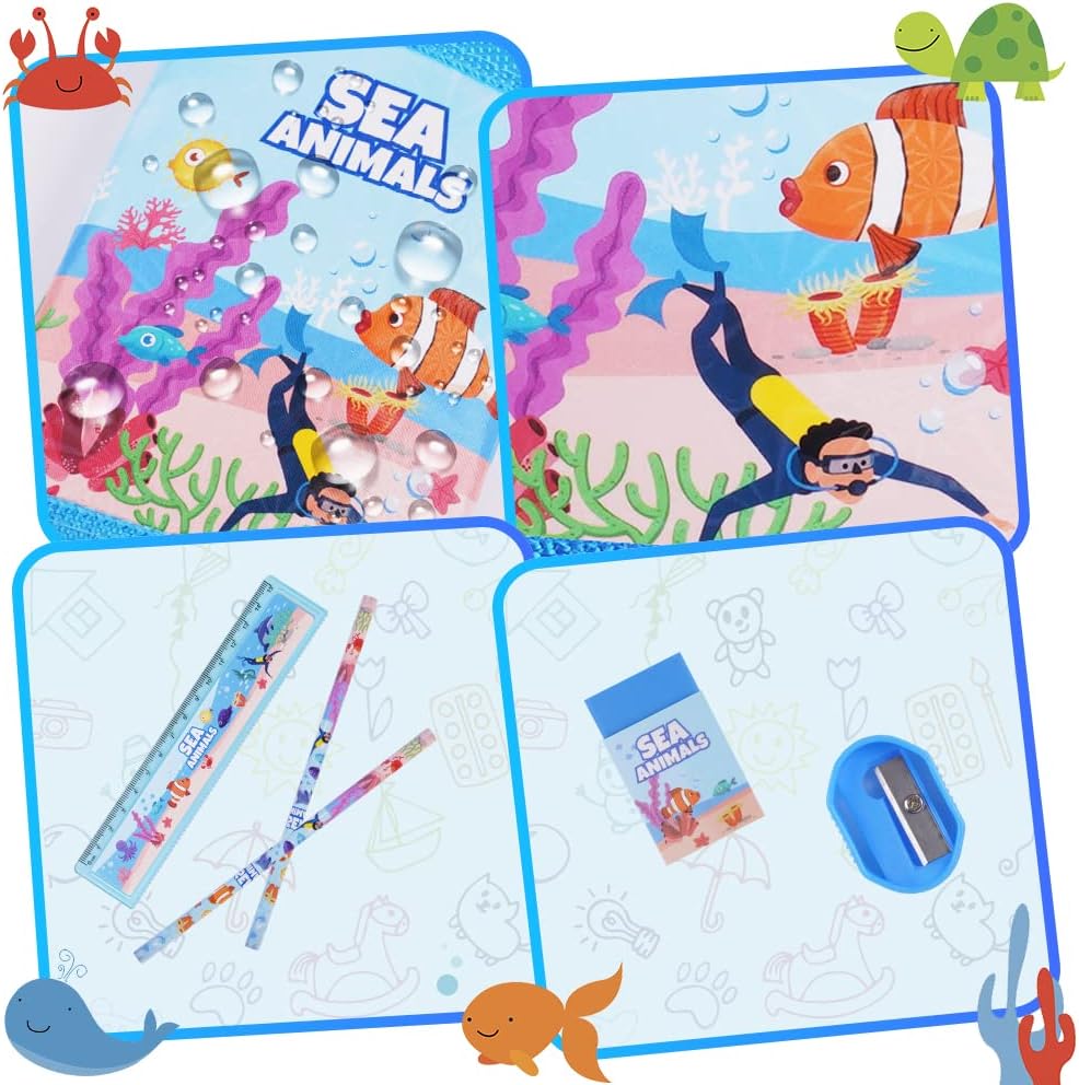 Detalle 2 de Vicloon Set Cancelleria Scuola Unicorn 7 pezzi