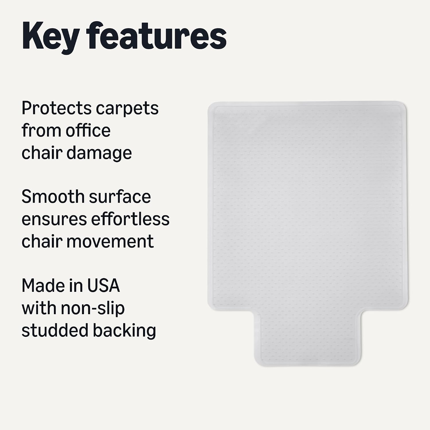 Detalle 2 de Amazon Basics Office Chair Mat 36 x 48