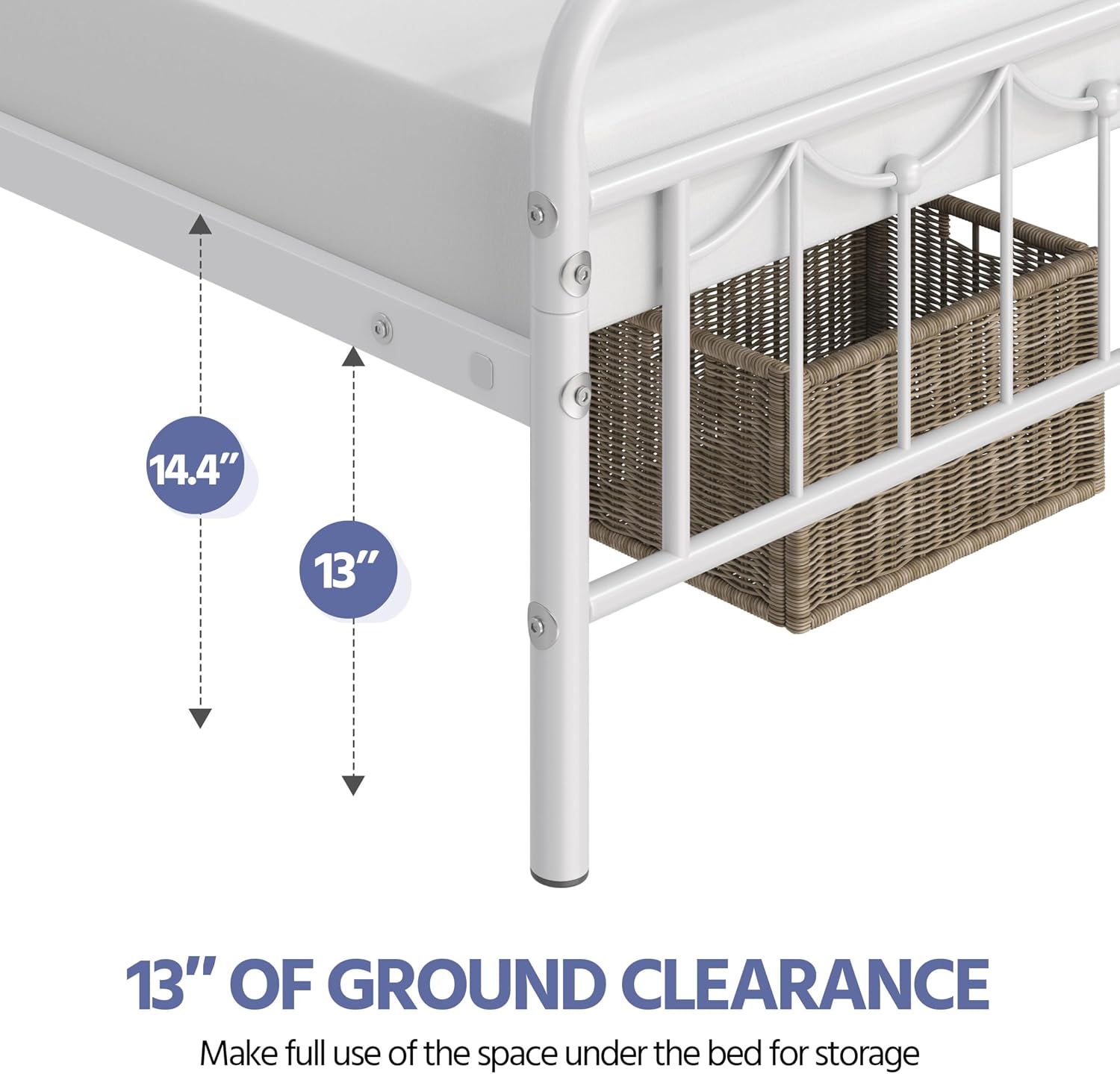 Detalle 1 de Yaheetech Twin Metal Bed Frame