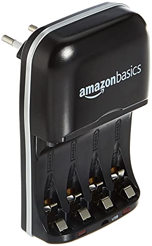Detalle de Amazon Basics Chargeur Ni-MH AA AAA USB ⚡