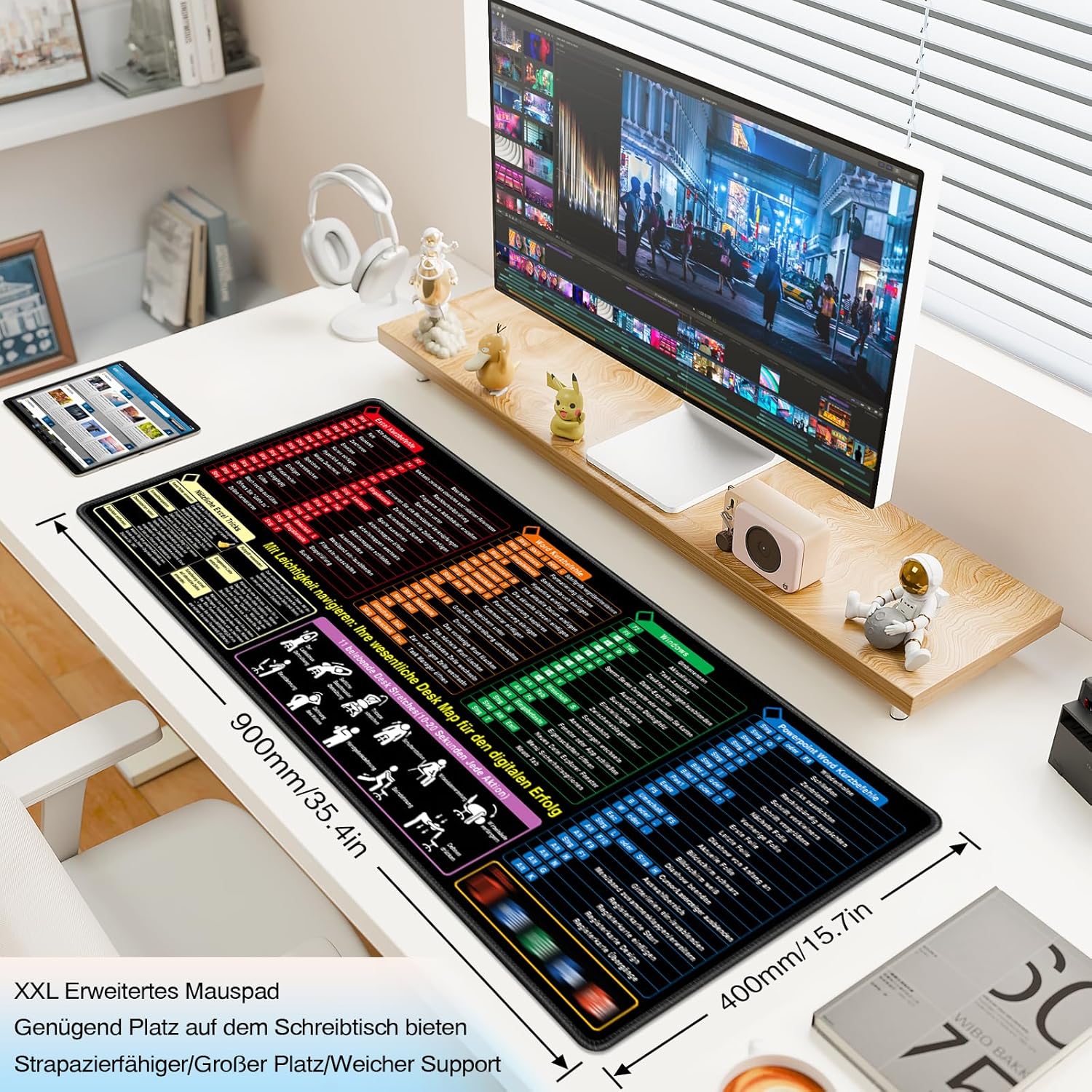 Thumbnail 1 de Mauspad XXL Excel Shortcuts 900x400 mm 📁
