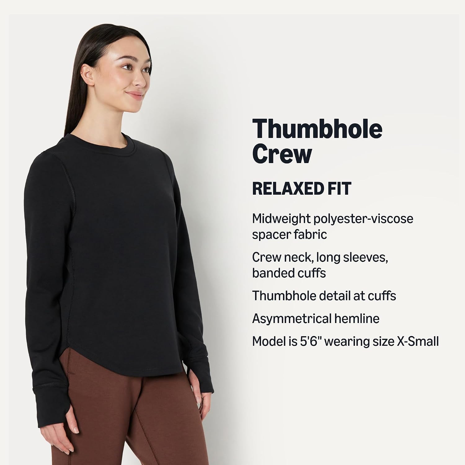 Detalle 2 de Amazon Essentials Women's Active Sweat Relaxed-Fit Long-Sleeve Crewneck Sweatshirt