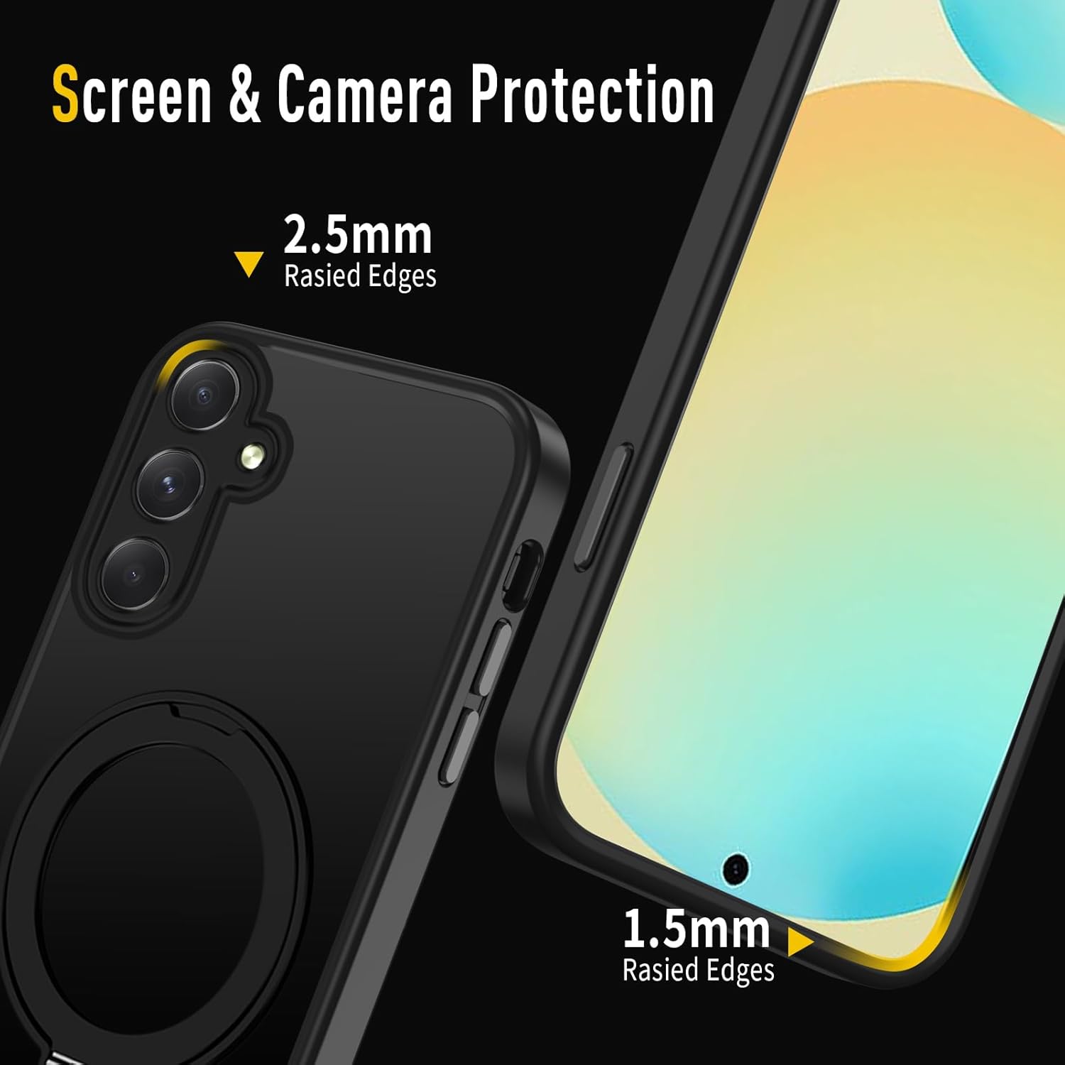 Thumbnail 4 de XTCASE Cover magnetica per Samsung Galaxy S24 FE 5G (compatibile MagSafe) con anello e protezione antiurto, nero