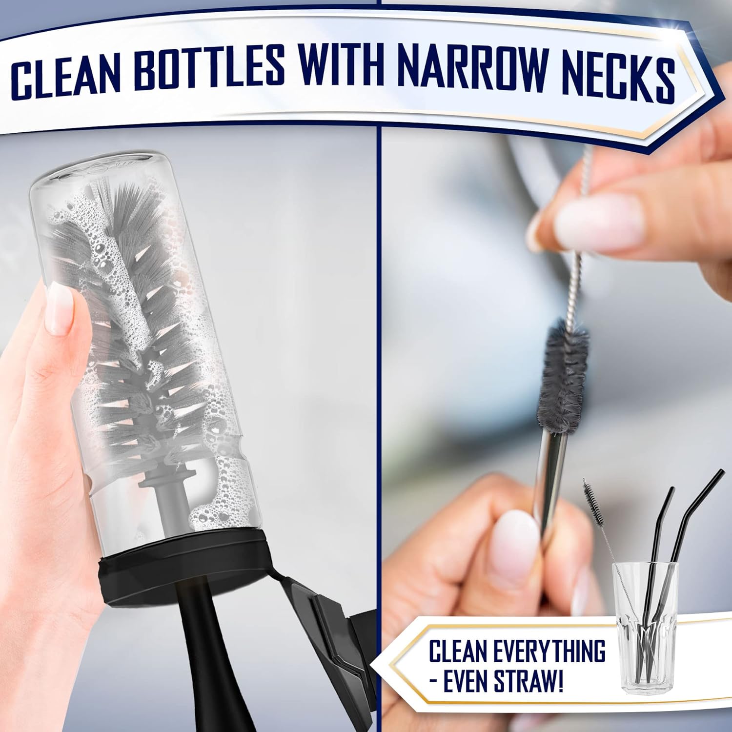 Thumbnail 5 de Dish Brush Set of 4 — Non-Slip Long Handle Brushes 🧽
