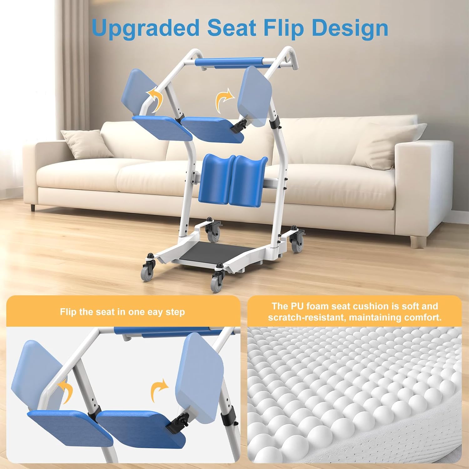 Detalle de WHLICKS Sit-to-Stand Patient Lift, 400-lb capacity