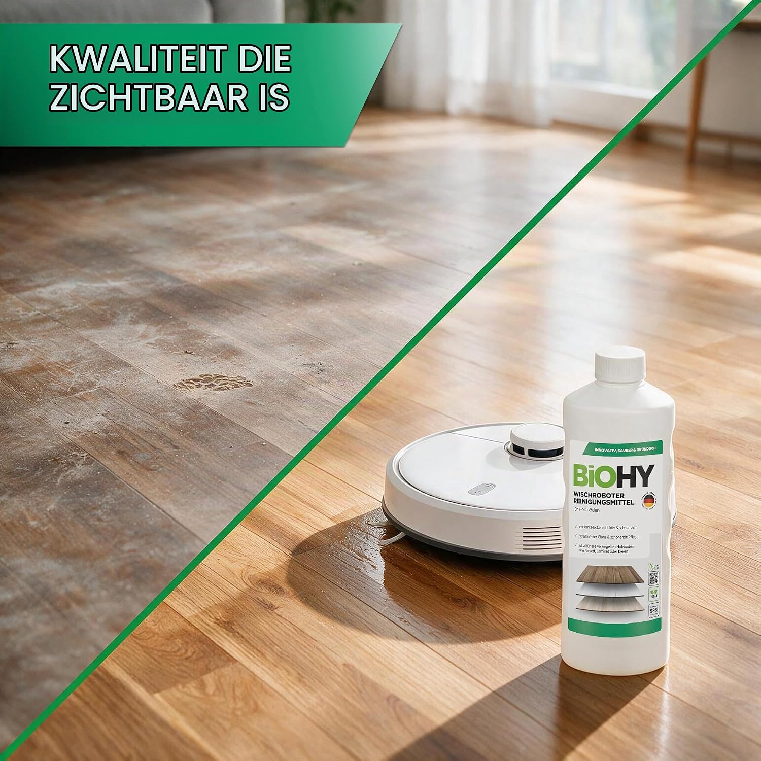 Thumbnail 6 de BIOHY vloerreiniger voor dweilrobots, concentraat voor parket en laminaat, 1 liter