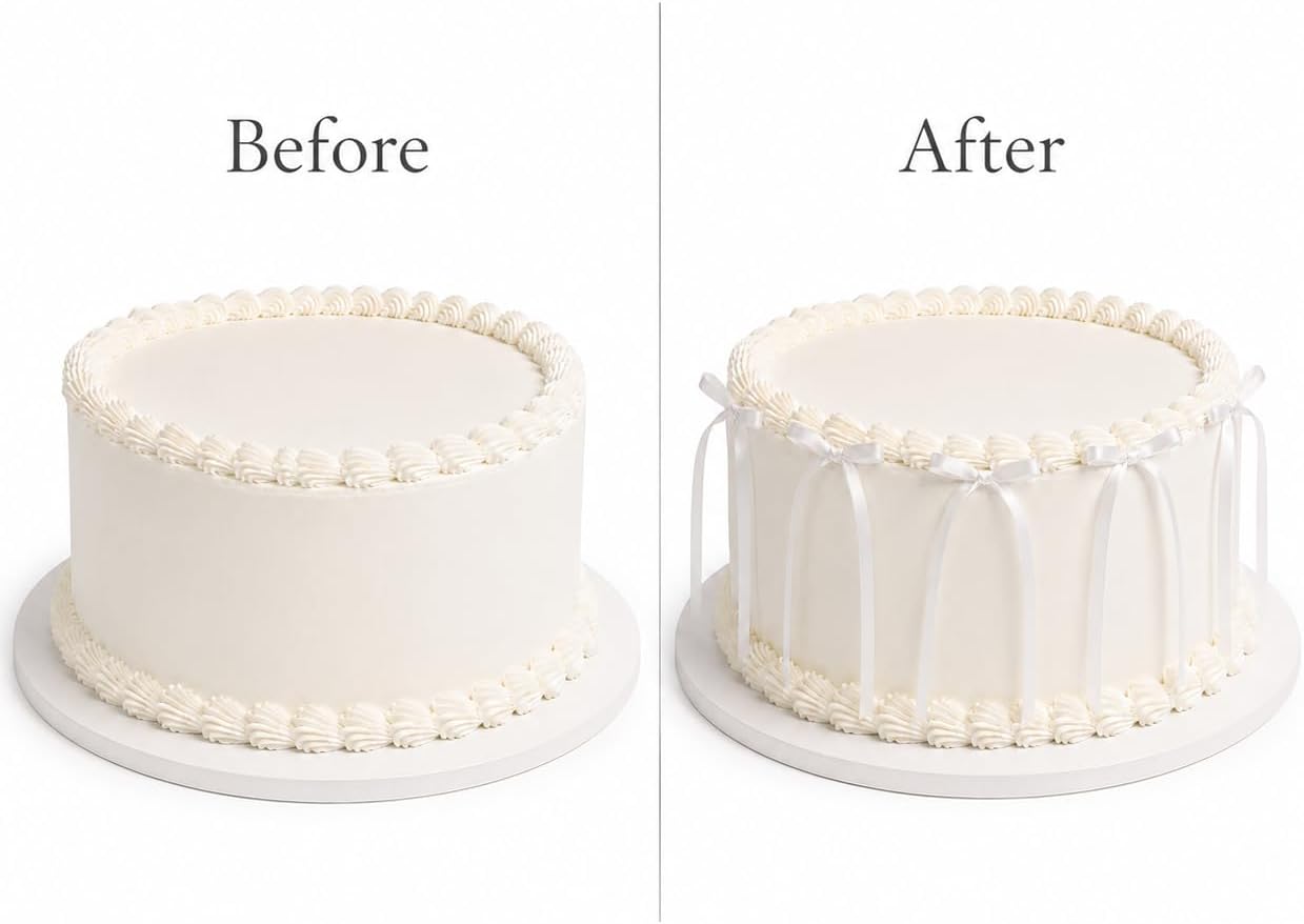 Detalle 2 de Bow Cake Toppers, Satin