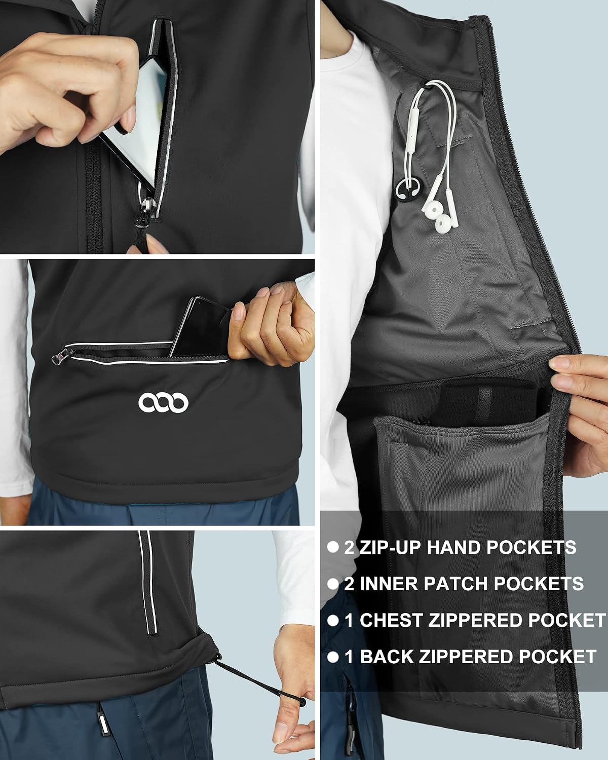 Thumbnail 5 de Softshell gilet for men 33,000ft windproof